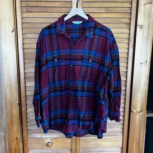 Old Navy The Boyfriend Plaid Flannel Button Up